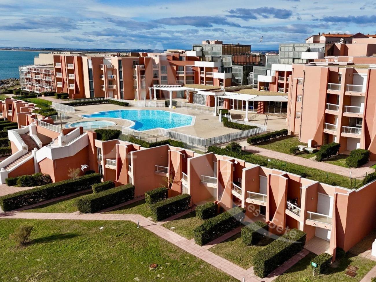 Studio 4 Pers, Pkg, 1Ere Ligne Mer, Piscine, Tennis Sète Exterior foto